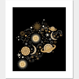 Galaxy Mandala- Bohemian Space Adventure Posters and Art